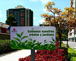 señalizacion lamina galvanizada jardines - Signa Postal